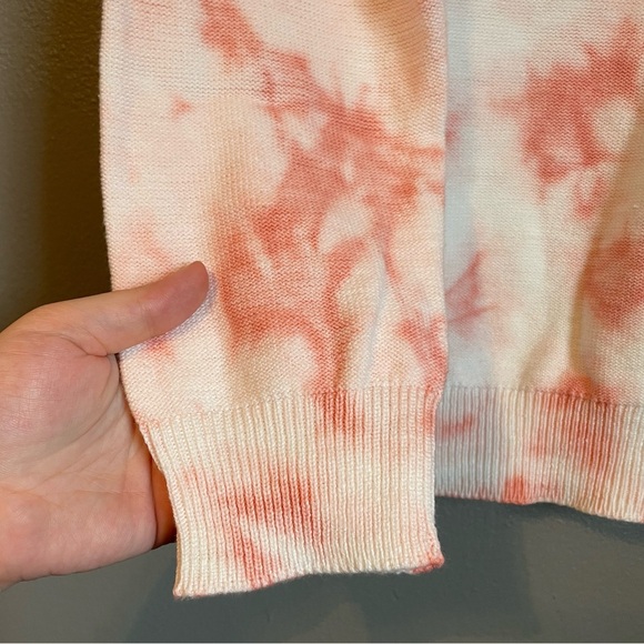 NWT Weatherproof Vintage Sz Med Women’s Coral Tie Dye Knit Hoodie Top Ret $79! - Picture 3 of 12